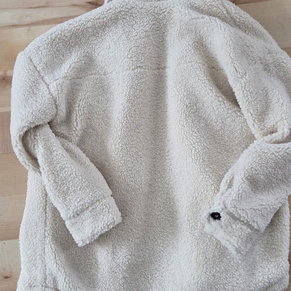 Altar'd State Cream Fleece Puffer Jacket - Picture 8 of 8